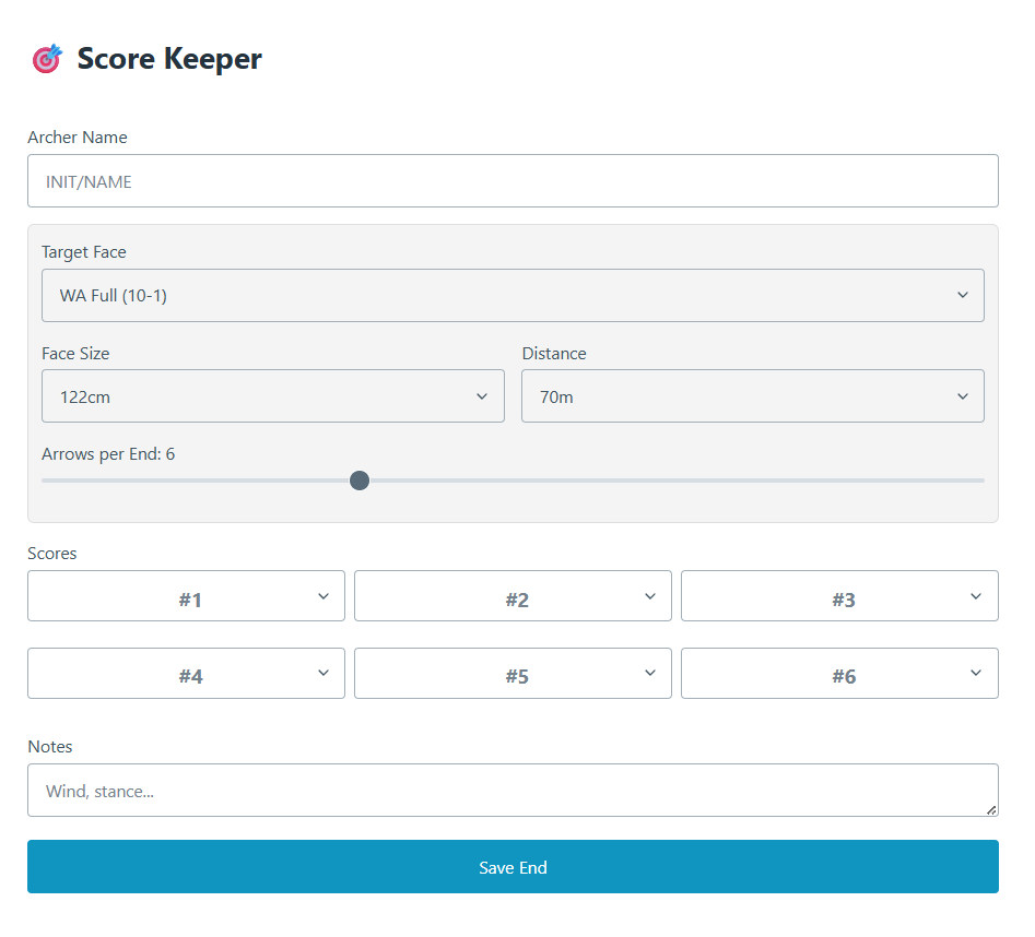 Online Archery Scoring